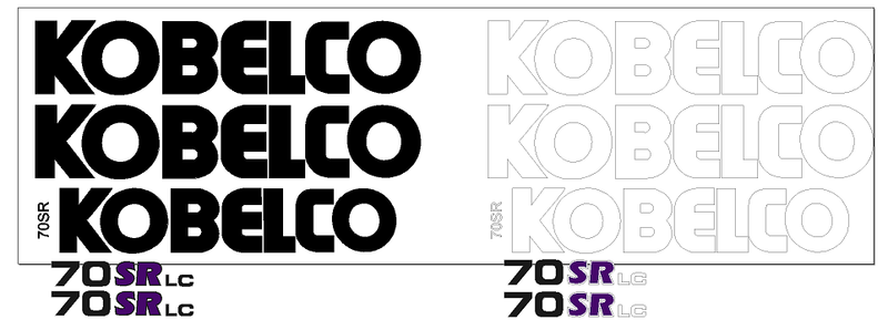 Kobelco 70SR LC Decal Set