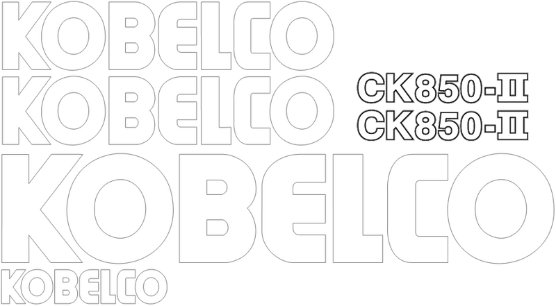 Kobelco CK850 III Decal Set