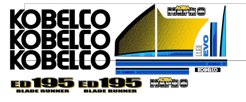 Kobelco ED195 BLADERUNNER Decal Set