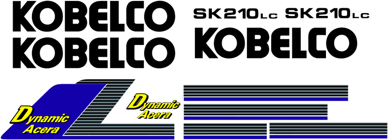 Kobelco SK210 LC-6 Decal Set