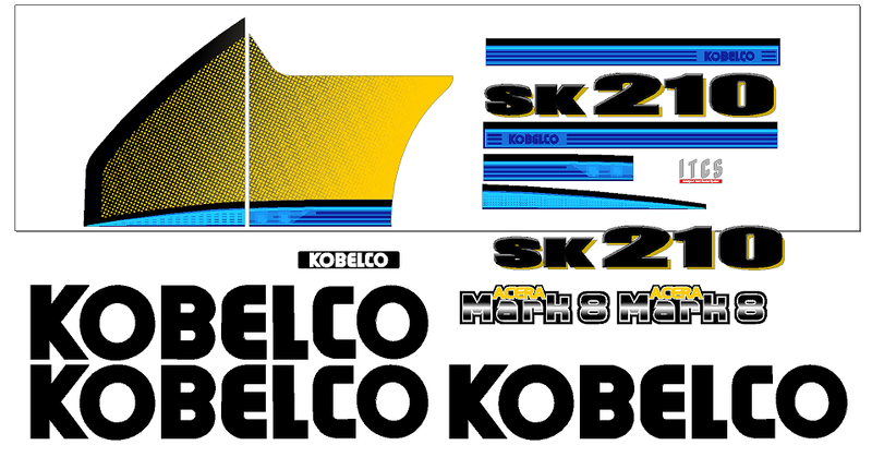Kobelco SK210 LC-8 ACERA Decal Set