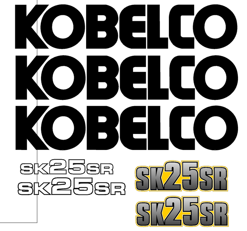 Kobelco SK25SR Decal Set