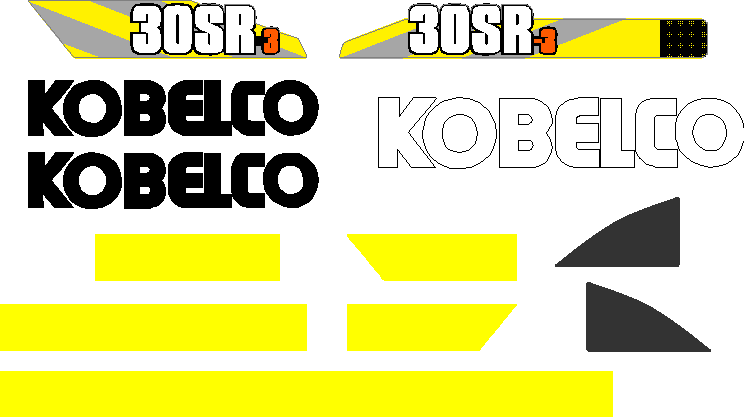Kobelco 30SR-3 Decal Set