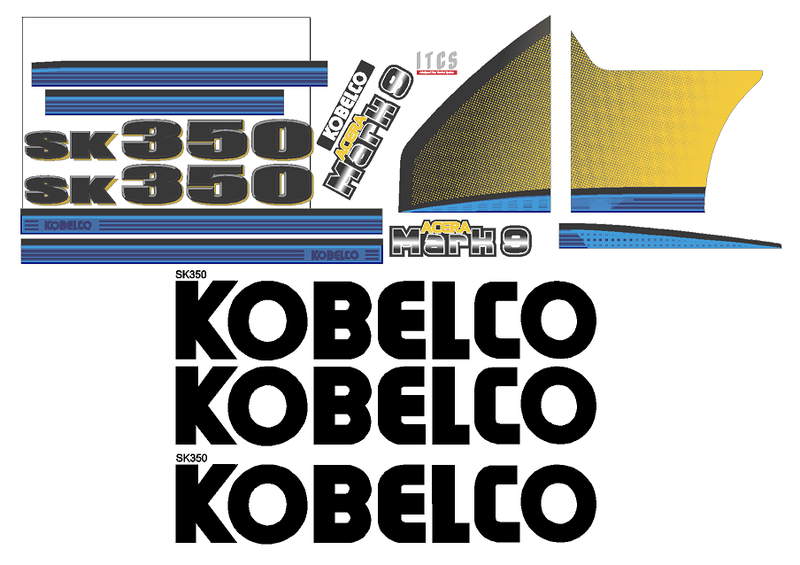 Kobelco SK350 LC-9 ACERA Decal Set