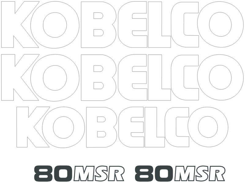 Kobelco SK80MSR Decal Set