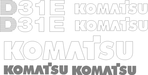 Komatsu D31E-20 Decal Set