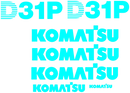 Komatsu D31P-20A Decal Set
