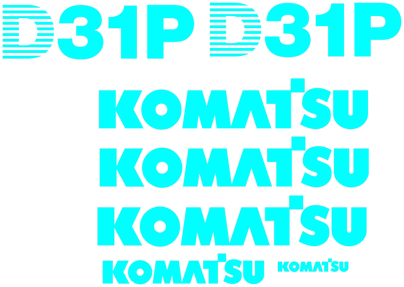 Komatsu D31P-20A Decal Set