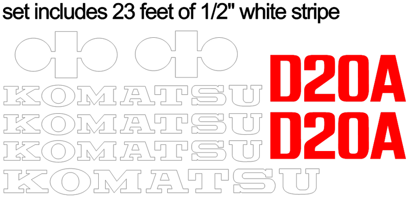 Komatsu D20A-6 Decal Set