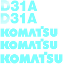 Komatsu D31A-20 Decal Set
