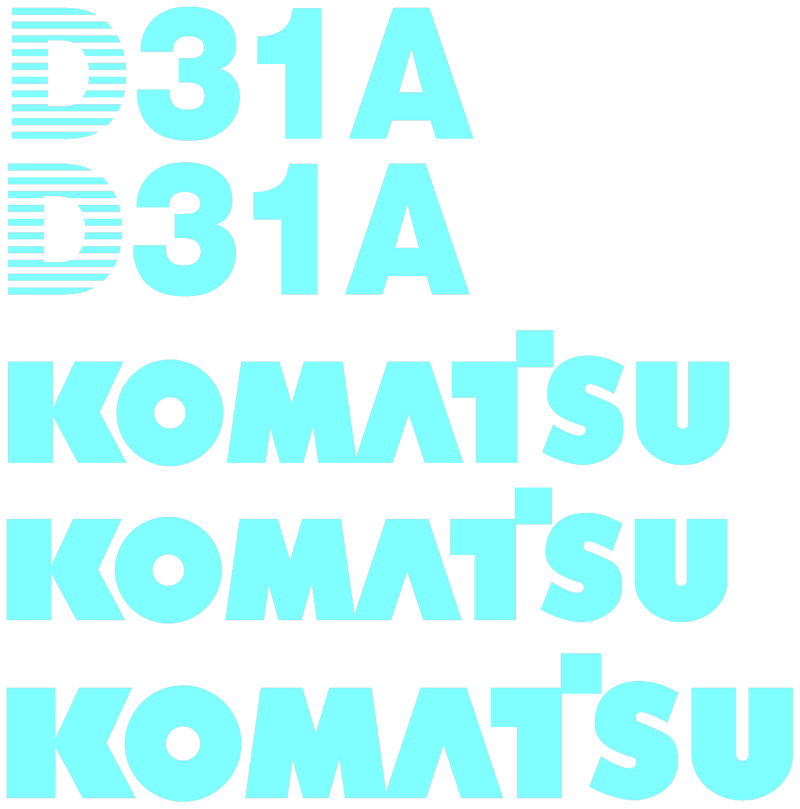 Komatsu D31A-20 Decal Set