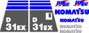 Komatsu D31EX-21 Decal Set