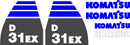 Komatsu D31EX-22 Decal Set