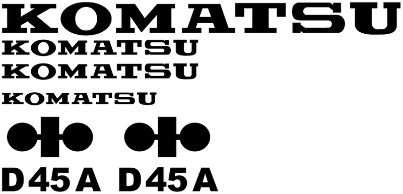 Komatsu D45A-1 Decal Set
