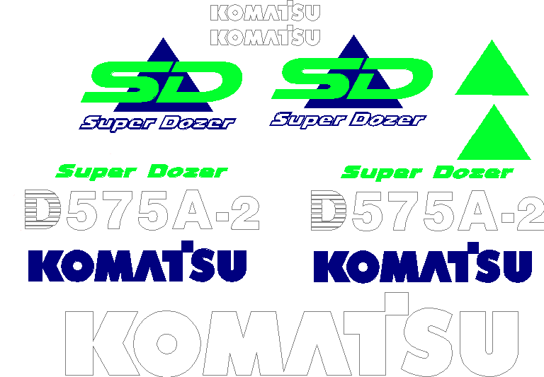 Komatsu D575A-2  Decal Set