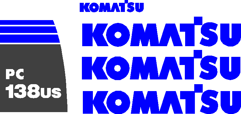 Komatsu PC138US-8 Decal Set