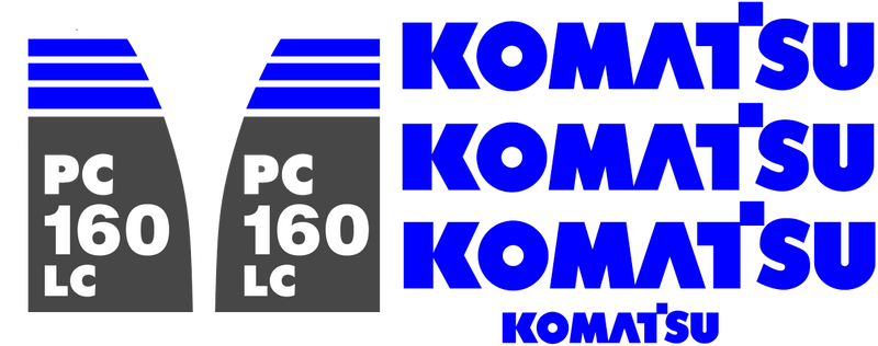 Komatsu PC160 LC-8 Decal Set