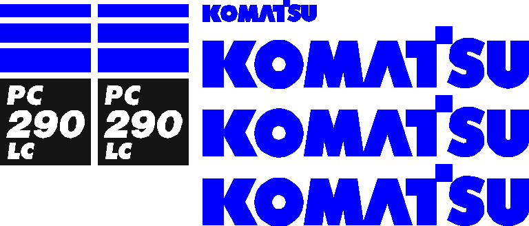 Komatsu PC290 LC-10 Decal Set