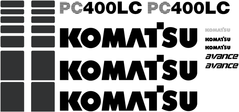 Komatsu PC400 LC-6 Decal Set
