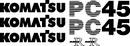Komatsu PC45-1 Decal Set