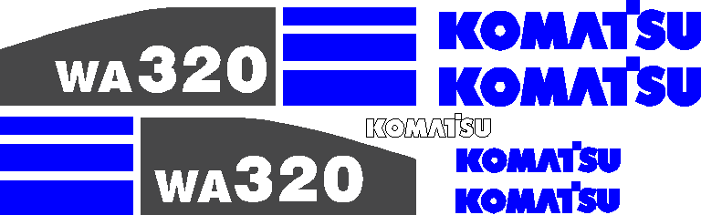 Komatsu WA320-5L Decal Set