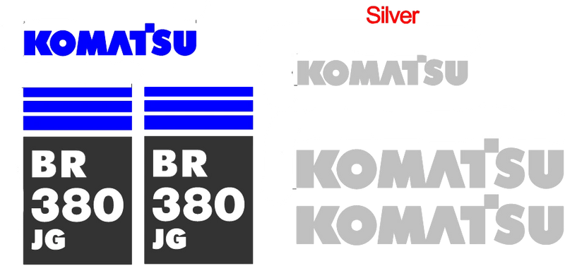 Komatsu BR380 Decal Set