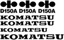 Komatsu D150A-1  Decal Set