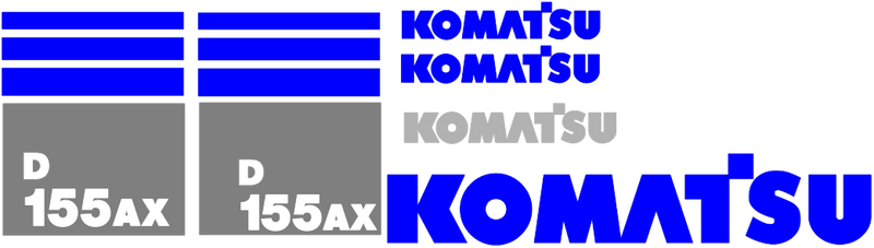 Komatsu D155AX-5 Decal Set