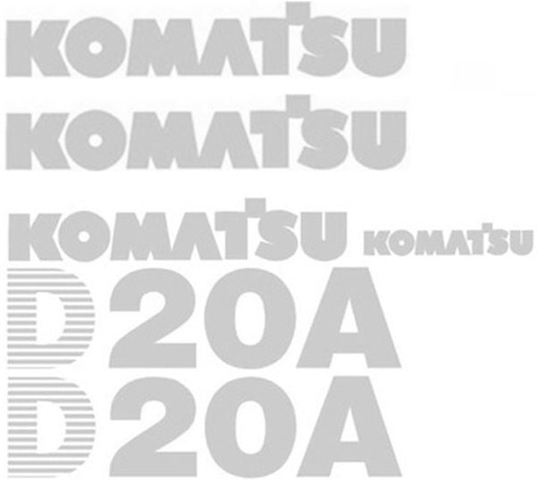 Komatsu D20A-5 Decal Set