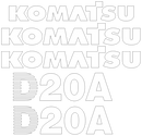 Komatsu D20A Decal Set