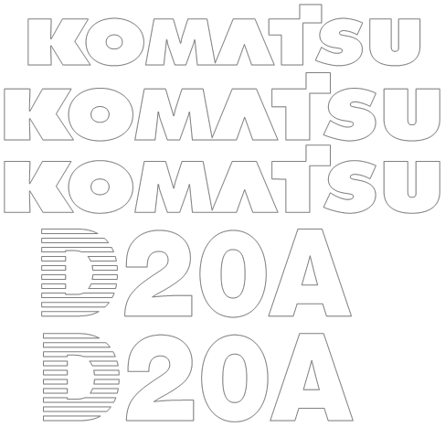 Komatsu D20A Decal Set