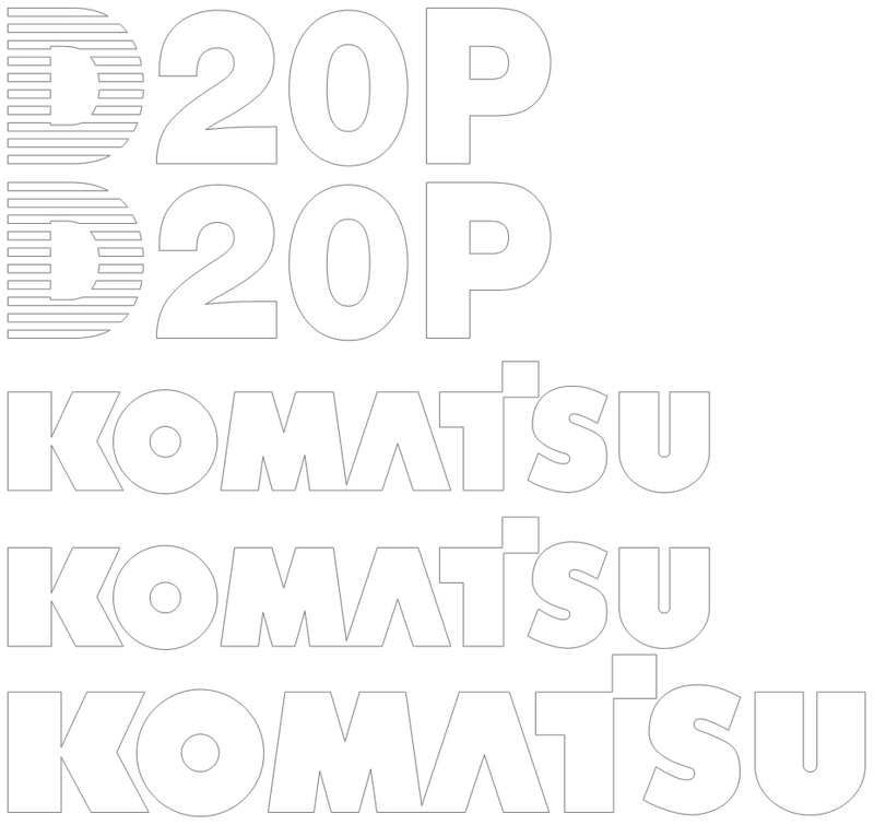 Komatsu D20P-6 Decal Set
