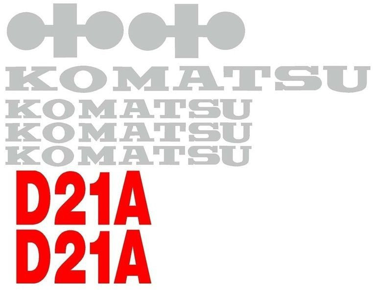 Komatsu D21A Decal Set