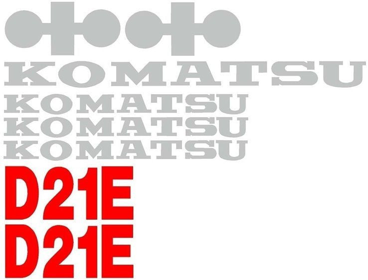 Komatsu D21E-6 Decal Set