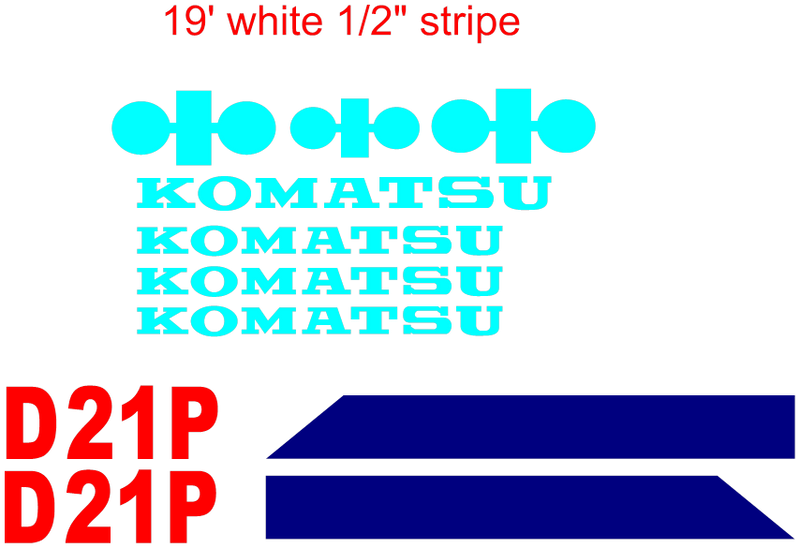 Komatsu D21P-6 Decal Set