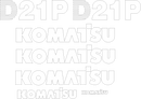 Komatsu D21P-7E Decal Set