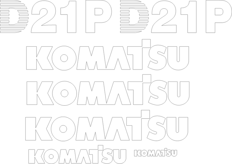 Komatsu D21P-7E Decal Set