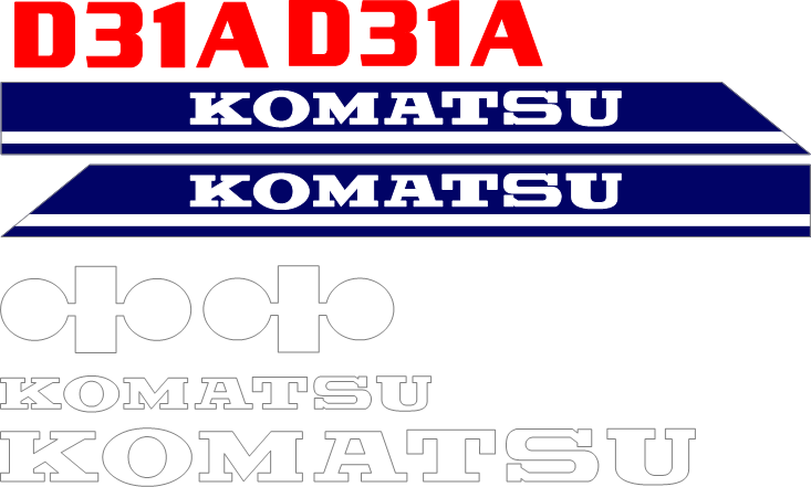 Komatsu D31A-18 Decal Set