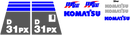 Komatsu D31PX-21 Decal Set