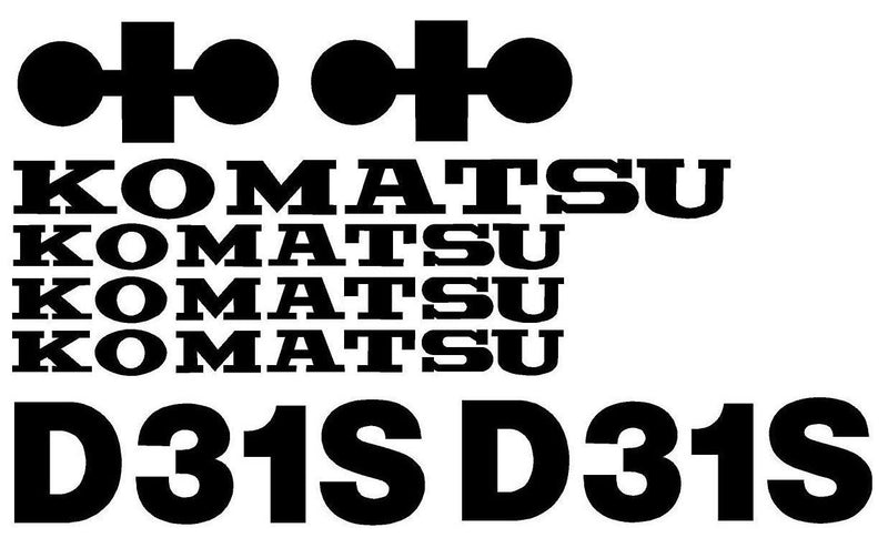 Komatsu D31S-16 Decal Set