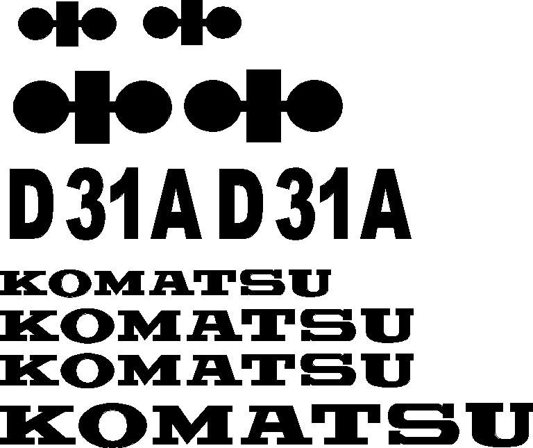 Komatsu D31A-16 Decal Set