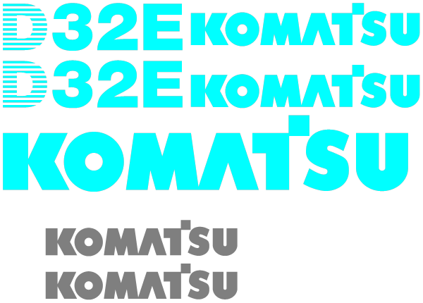 Komatsu D32E-1 Decal Set