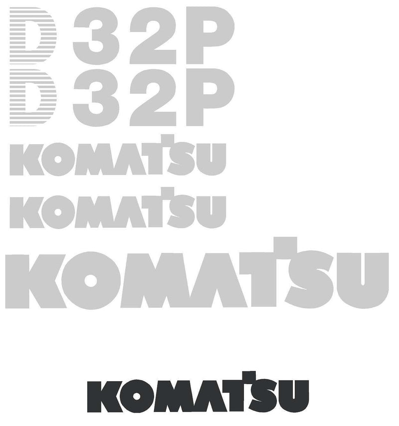 Komatsu D32P Decal Set