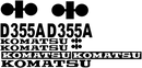 Komatsu D355A-1 Decal Set