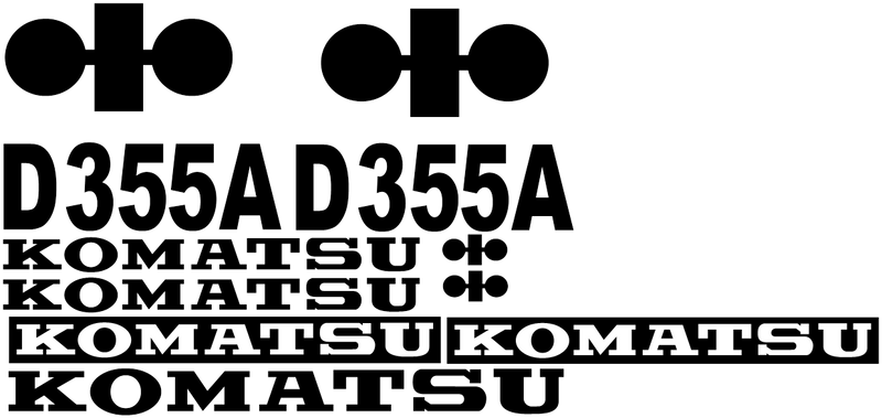 Komatsu D355A-1 Decal Set