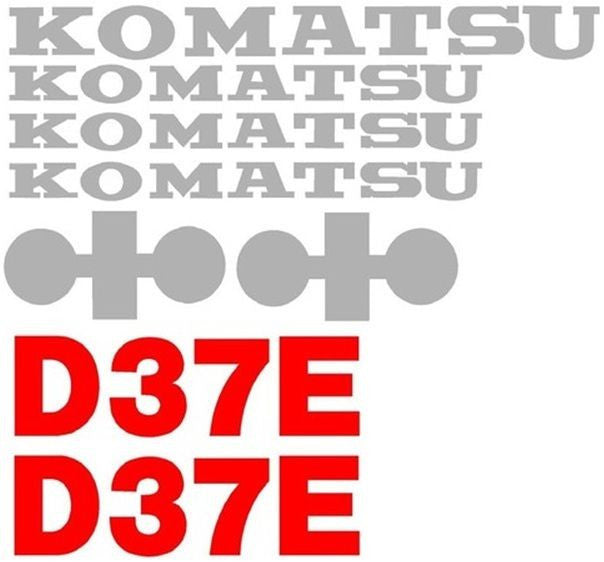 Komatsu D37E-2 Decal Set