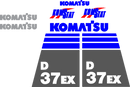 Komatsu D37EX-21A Decal Set