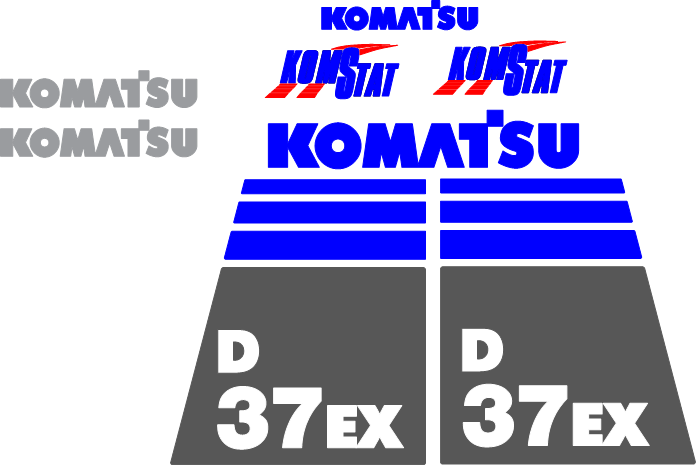 Komatsu D37EX-21A Decal Set
