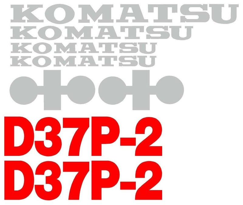 Komatsu D37P-2 Decal Set