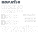 Komatsu D38E Decal Set
